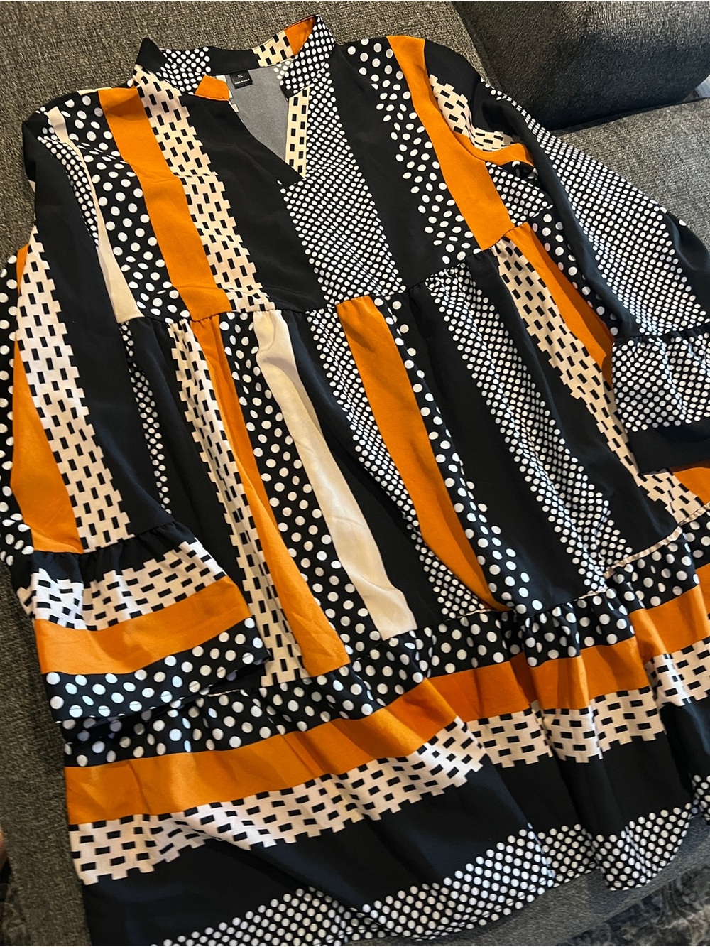 Fun print tiered dress